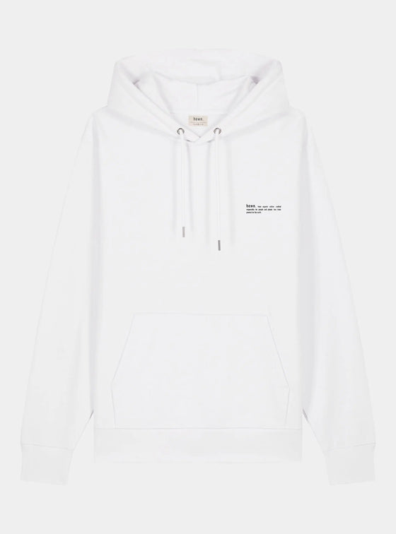 Bristol Back-Print Women's Relaxed-Fit White Hoodie hewn.