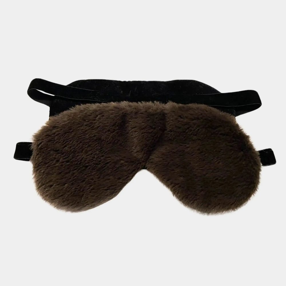 Brown Faux Fur Eye Mask by CosyPanda CosyPanda