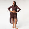 Brown Heavy Linen Shorts Perfect Days - Myza