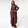 Brown Heavy Linen Wide-Leg Pants Perfect Days - Myza