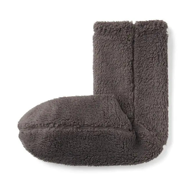 Brown Women's Recycled Polyester Fleece Cosy Socks MUJI UK