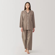  Brown Women's Side Seamless Flannel Pyjamas MUJI UK