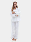 Brushed Cotton Long Pyjama Set, White Snooozeworld