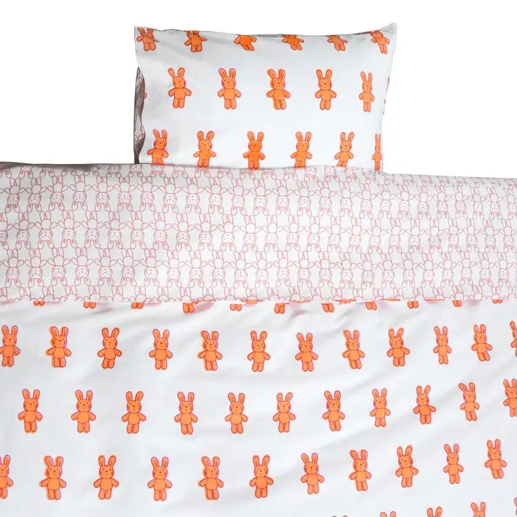 Bunny Rabbit Toddler Cot Bed Duvet Set Lulu and Nat