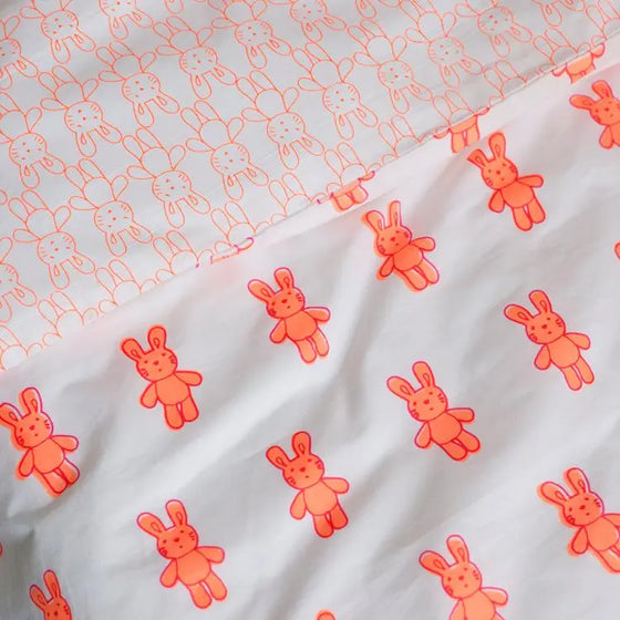 Bunny Rabbit Toddler Cot Bed Duvet Set Lulu and Nat