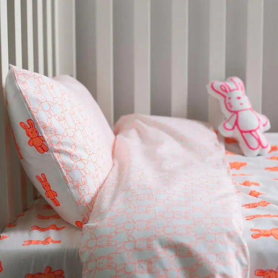 Bunny Rabbit Toddler Cot Bed Duvet Set Lulu and Nat