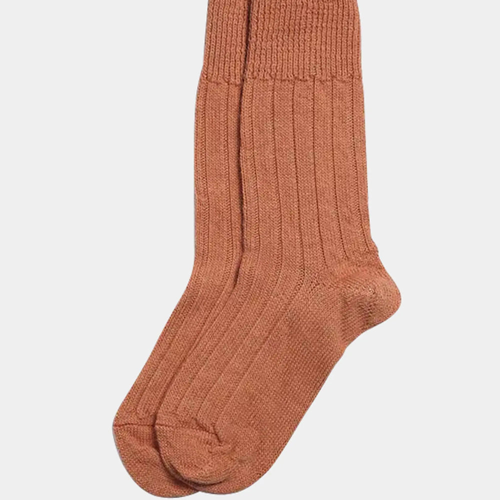 Burnt Orange Alpaca Bed Socks Piglet