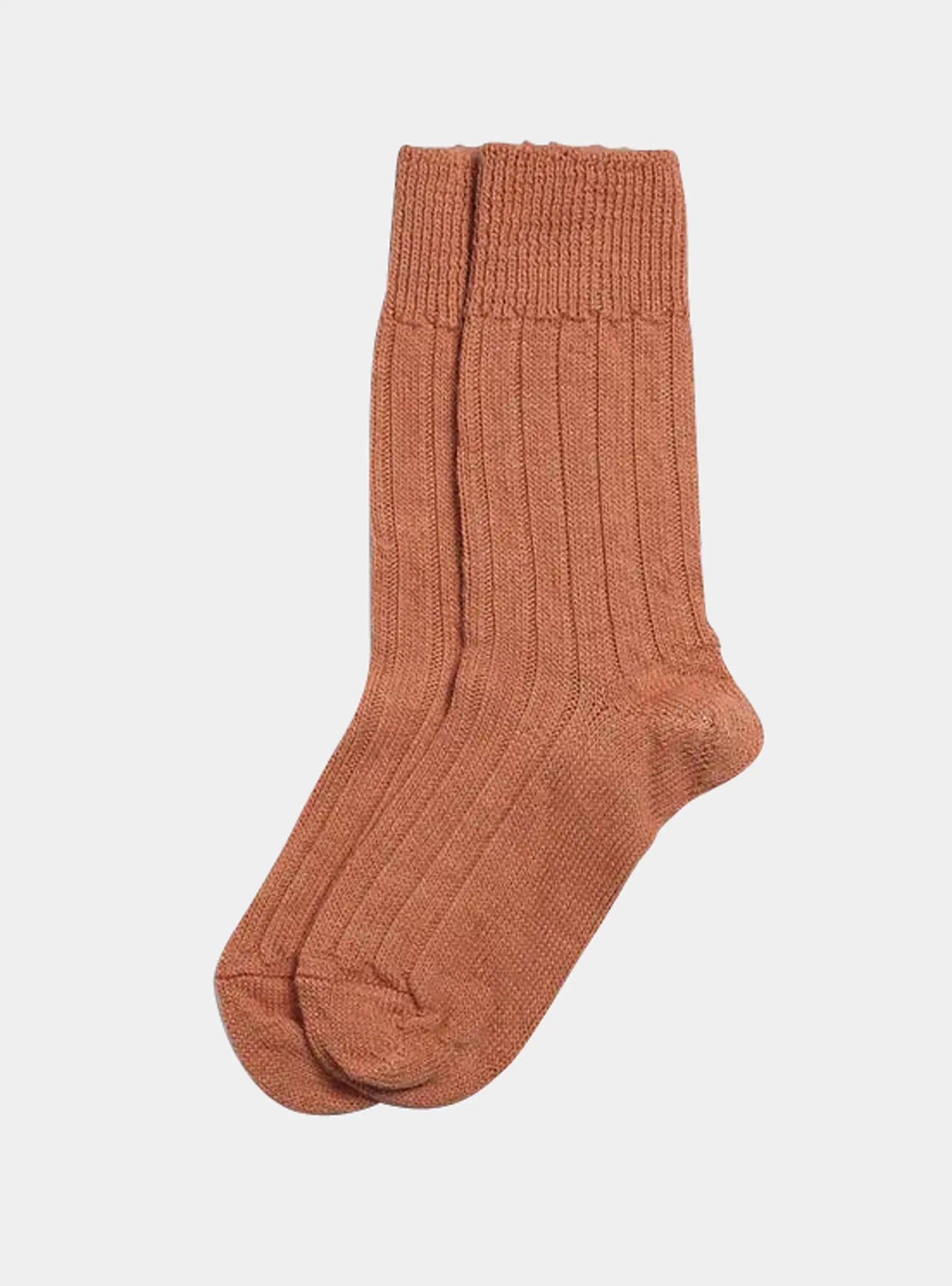 Burnt Orange Alpaca Bed Socks Piglet