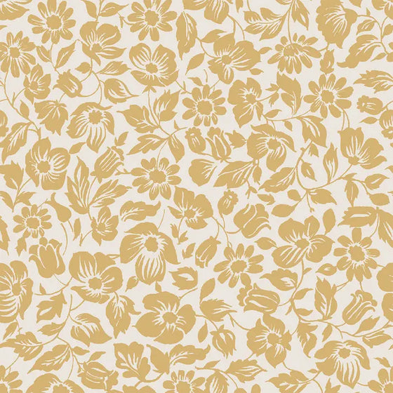 Butterscotch Meadow Floral Wallpaper Piglet