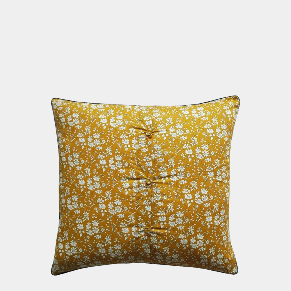 CAPEL MUSTARD Liberty Embroidered Piped Edge Cushion Coco & Wolf