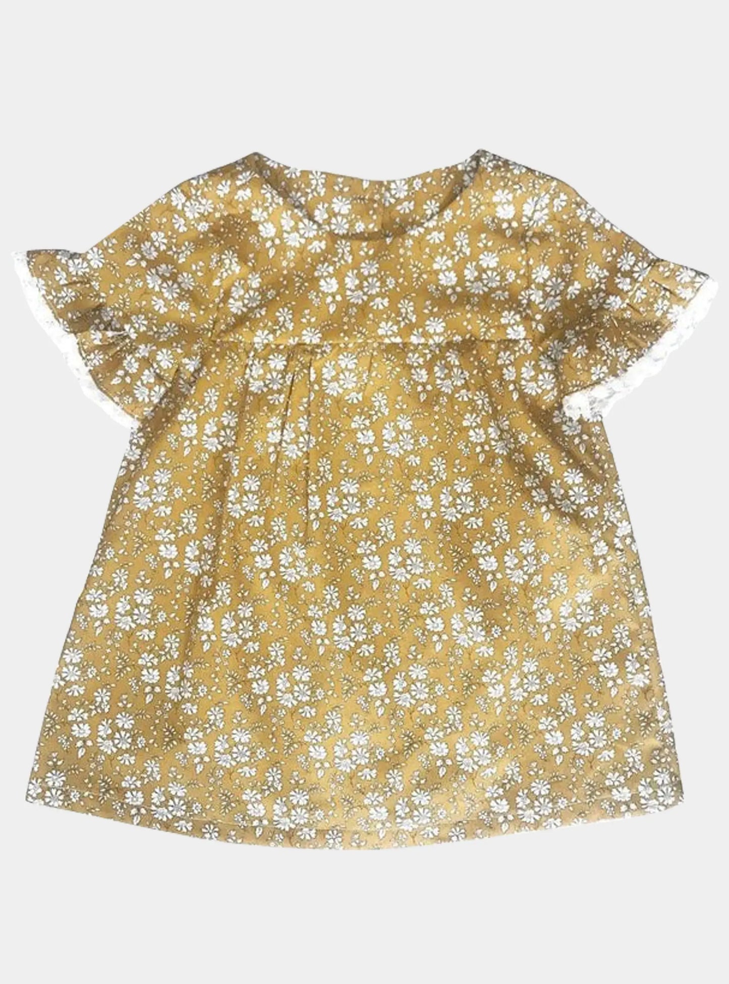 CAPEL MUSTARD Liberty Short Sleeve Dress Coco & Wolf