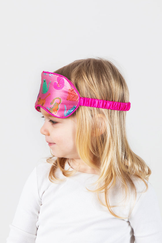 Silk Eye Mask for Kids / "Cats and Kittens"