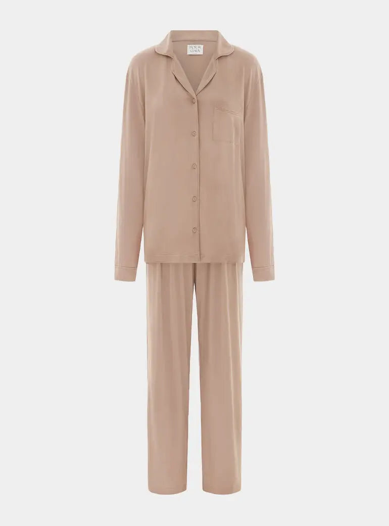 CHARLOTTE Modal Pyjamas in LATTE Pour Gaia Atelier