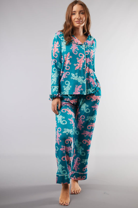 Majorcan Gecko Classic Pyjama Trouser Set Cosy Collective