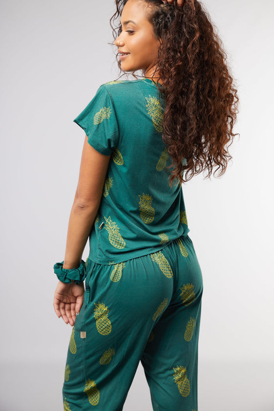 Golden Pineapple II T-Shirt Pyjama Trouser Set