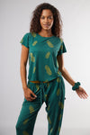 Golden Pineapple II T-Shirt Pyjama Trouser Set