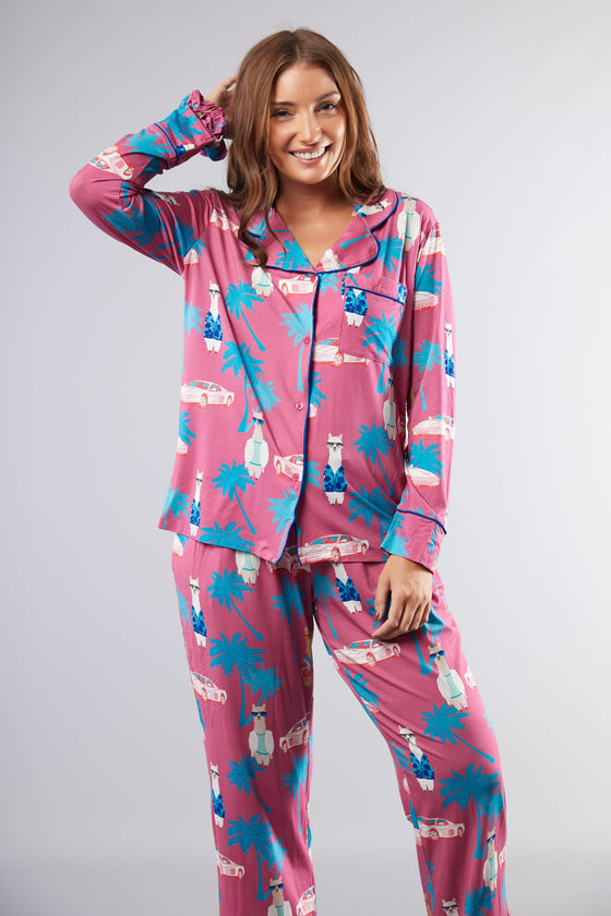 Miami Vice Alpacas Classic Pyjama Trouser Set Cosy Collective