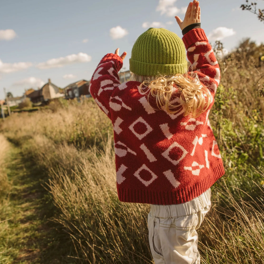 CUT and STICK KIDS JUMPER - RED Talou