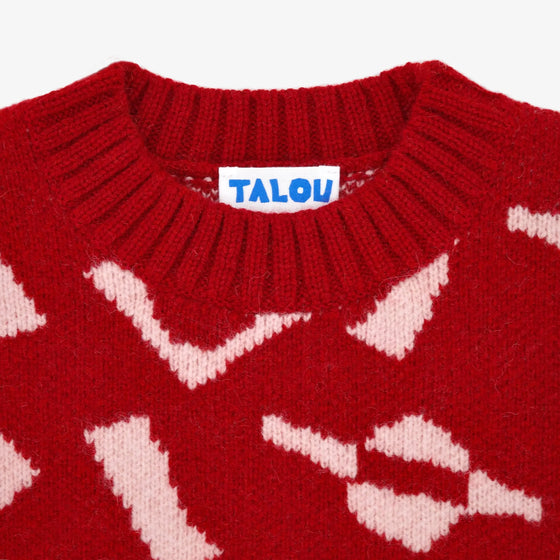 CUT and STICK KIDS JUMPER - RED Talou