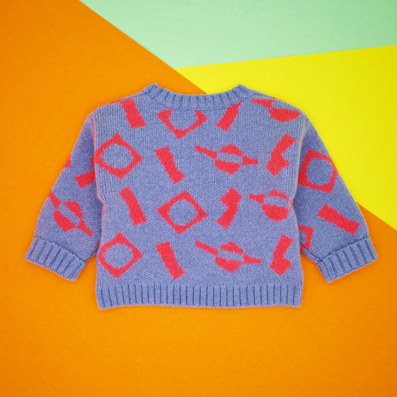 CUT and STICK KID'S JUMPER - BLUE - 9-12 MONTHS Talou