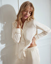 Ivory Lace Trim Long Pyjama Set Chelsea Peers