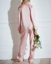 Blush Blue Lace Trim Long Pyjama Set Chelsea Peers