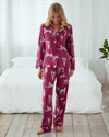 Dalmation Dog Print Button Up Long Pyjama Set Chelsea Peers