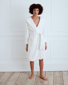  White Fleece Dressing Gown