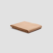  Cafe au Lait Washed Cotton Percale Flat Sheet Piglet