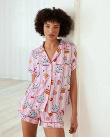  Cake Print Short Pyjama Set Chelsea Peers