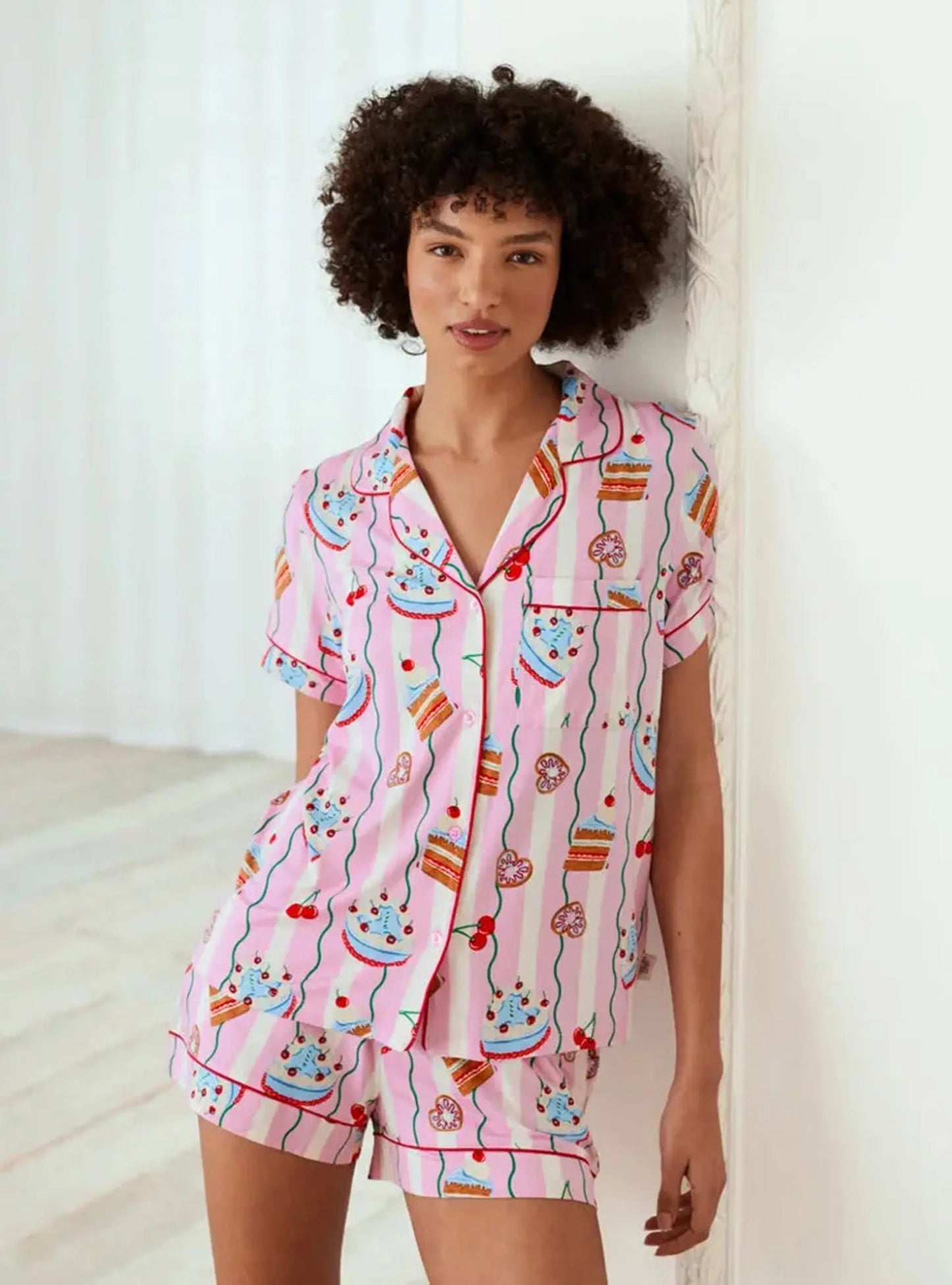 Cake Print Short Pyjama Set Chelsea Peers