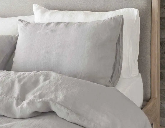 Calm Grey Linen Bedding Scooms