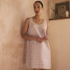 Elderberry Gingham Linen Nightdress Piglet