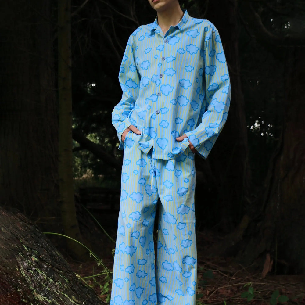 Can Cloud (Blue) Pyjama Top/Trouser French William