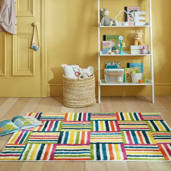 Candy Blocks Abstract Rug Dunelm