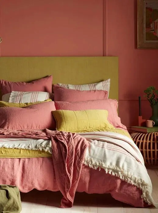 Canyon Pink 100% Linen Bed Linen The Secret Linen Store