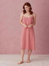 Canyon Pink Alice 100% Linen Cami Nightie