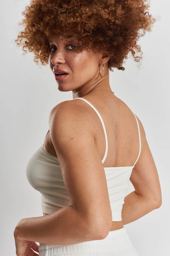 Canzo Seamless Stretch-Bamboo Cami - Moonlight White Peachaus