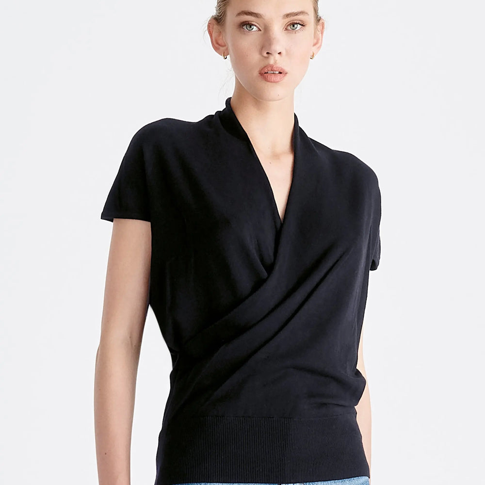 Cap Sleeve Wrap Top Paisie