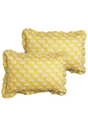 Capel Mustard Gathered Edge Liberty Pillowcase Coco & Wolf