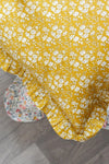 Capel Mustard Gathered Edge Liberty Pillowcase Coco & Wolf