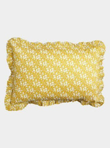  Gathered Edge Pillowcase Made With Liberty Fabric CAPEL MUSTARD