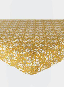  Fitted Sheet Made With Liberty Fabric CAPEL MUSTARD