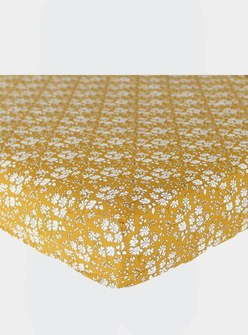 Fitted Sheet Made With Liberty Fabric CAPEL MUSTARD