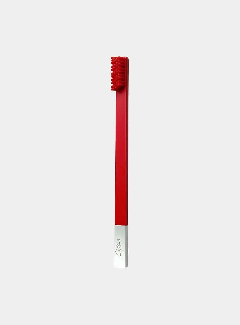 Carmine Red Silver Toothbrush APRIORI