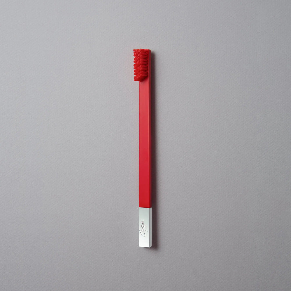 Carmine Red Silver Toothbrush APRIORI