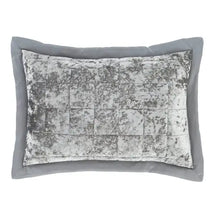  Catherine Lansfield Silver Crushed Velvet Pillow Sham Pair Dunelm