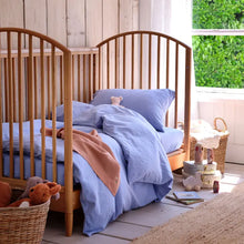  Celeste Blue Kids Linen Blend Bedding Set Piglet