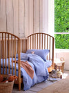 Celeste Blue Kids Linen Blend Bedding Set Piglet