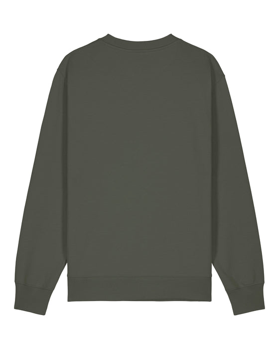 Womens Organic Cotton Relaxed-Fit Sweatshirt in Pine Green Khaki